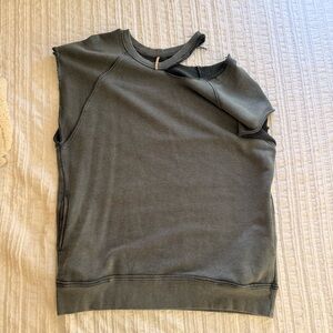 Washed Black Crewneck Sweatshirt Dress